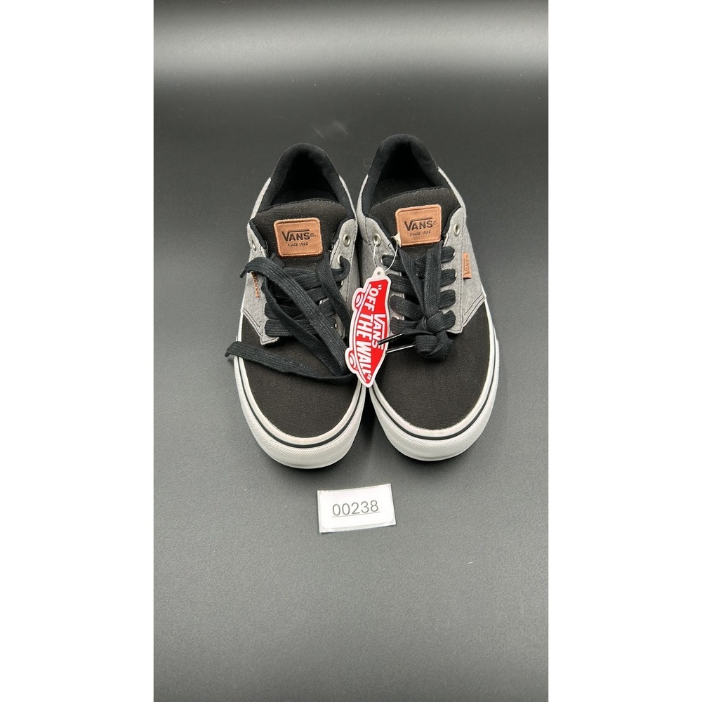 Vans Atwood Deluxe Comfort Low Top Sneakers - Black/Grey Canvas - Men's 8.0